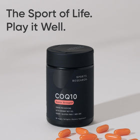 Boîte de Sports Research CoQ10 200mg ouverte