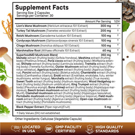 Boîte de Superfood MD Champignon Lion avec Racine de Guimauve