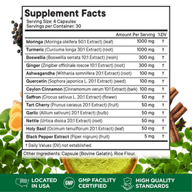 Boîte de Superfood MD Complément Moringa et Curcuma 360 gélules