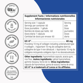 Boîte de Supersmart UC II, gélules sur une table