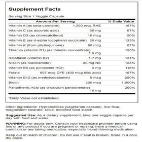 Boîte de Swanson multivitamines végétales avec étiquette