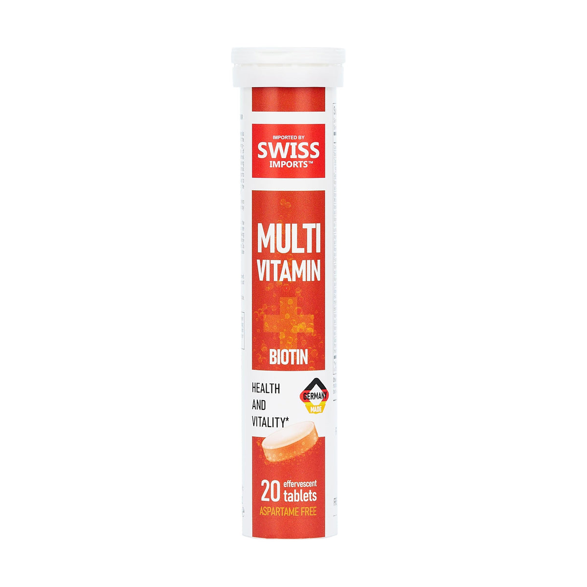 Boîte de Swiss Imports Multivitamines Effervescentes avec 60 comprimés