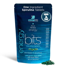 Boîte de tablettes de spiruline ENERGYBITS 1000 unités vue de face