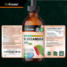 Boîte de teinture de Schisandra BIO KRAUTER avec informations