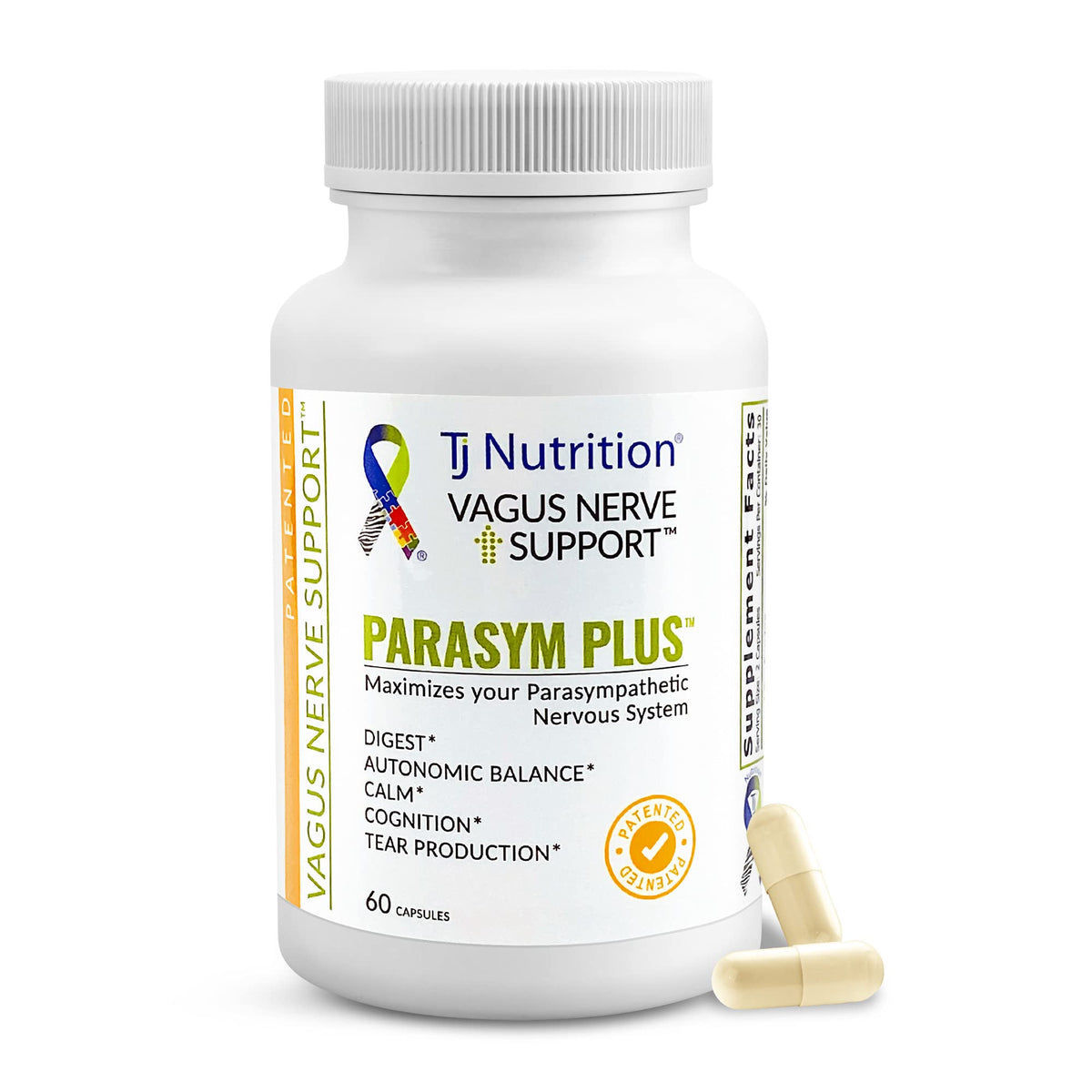 Boîte de TJ Nutrition Parasym Plus contenant 60 capsules