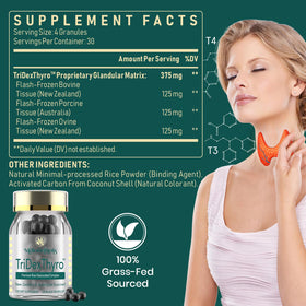 Boîte de TriDexThyro Meliorantheris avec capsules sur une surface