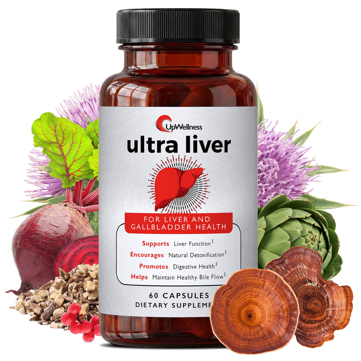Boîte de UpWellness Ultra Complément Alimentaire pour le Foie - 60 Capsules