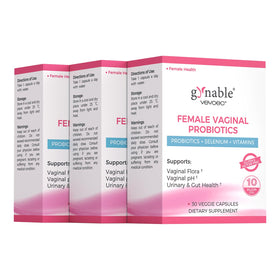 Boîte de Vevoec Gynable Probiotiques Vaginales 30 Capsules vue de face