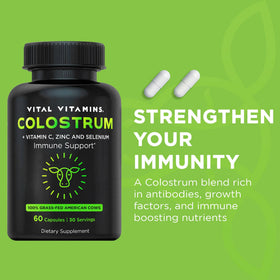Boîte de Vital Vitamins Colostrum avec capsules