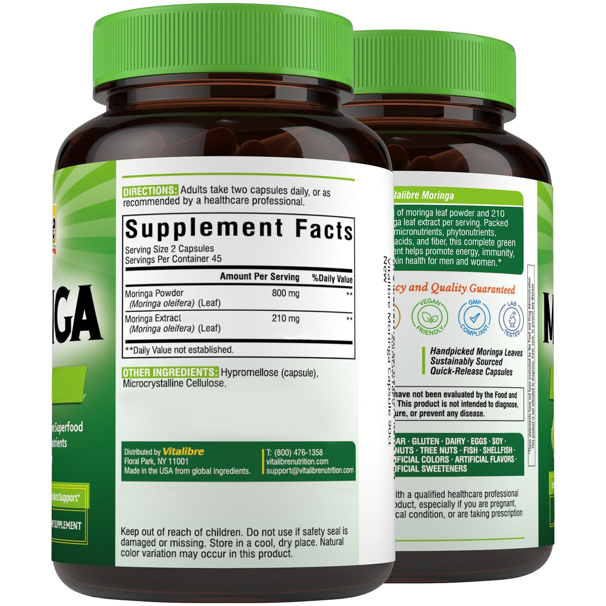 Boîte de Vitalibre Moringa 1 010 mg sur une table