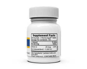 Boîte de Vitamine D3 1000 UI - Comprimés Sublinguales