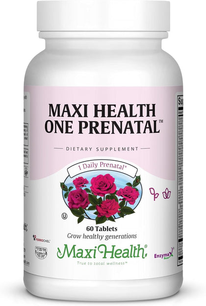 Boîte de vitamines prénatales Maxi Health avec 60 comprimés