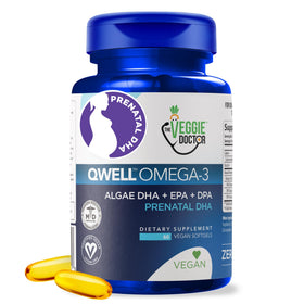 Boîte de vitamines prénatales végétales DHA 60 capsules de The Veggie Doctor
