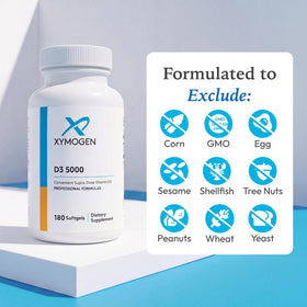 Boîte de XYMOGEN D3 5000 ouverte avec capsules visibles