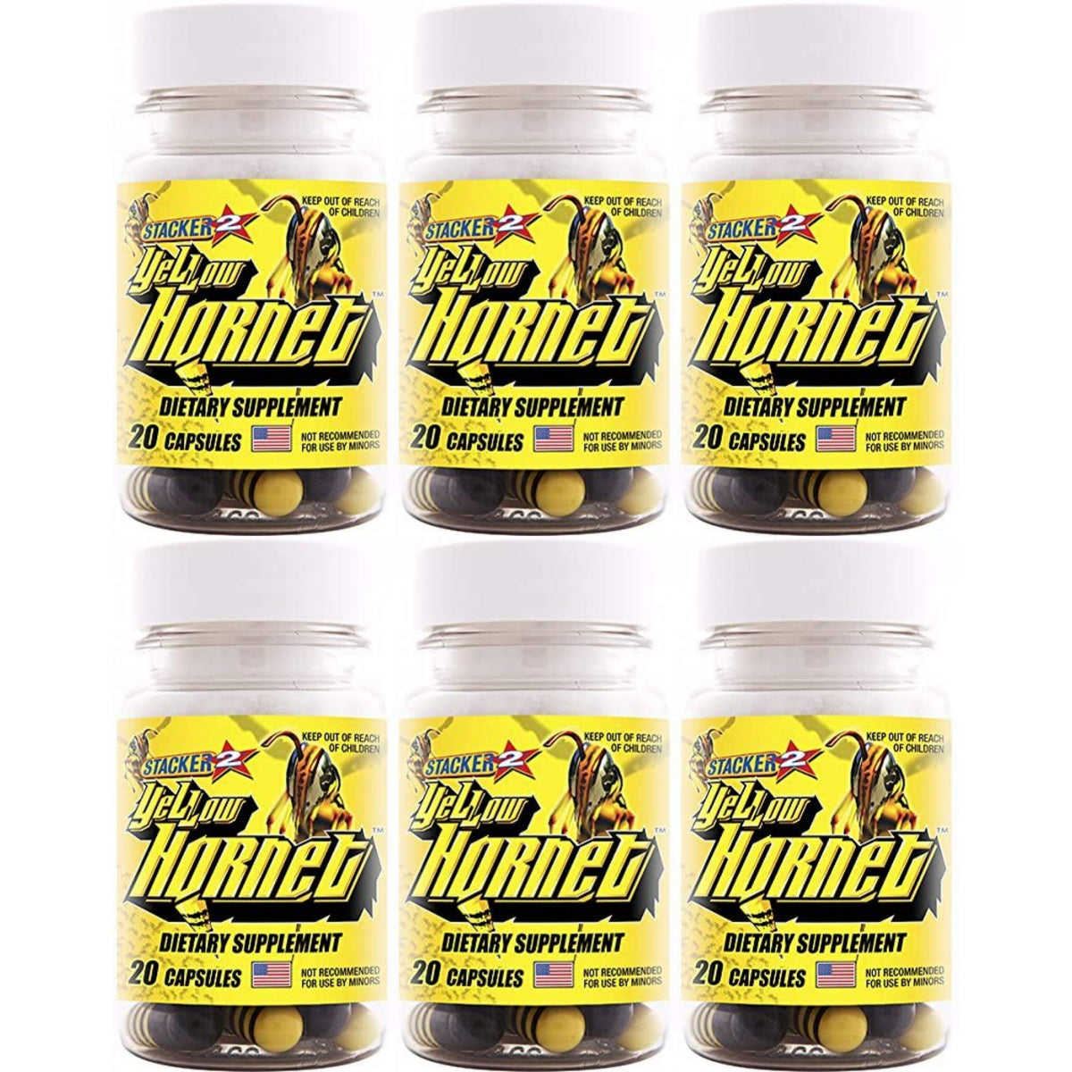 Boîte de Yellow Hornet de STACKER 2 avec 120 capsules