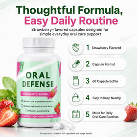 Boîte de ZEROBREATH Oral Defence avec capsules à côté