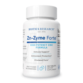 Boîte de Zn-Zyme Forte de BIOTICS RESEARCH contenant 100 comprimés