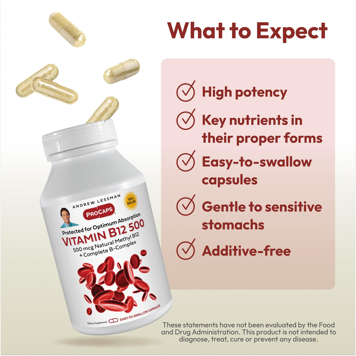 Boîte des capsules ANDREW LESSMAN Vitamine B12