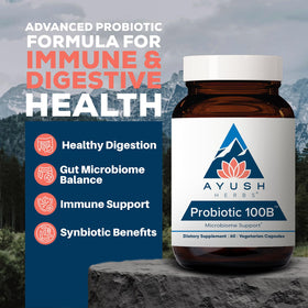 Boîte des capsules Ayush Herbs Probiotic 100B