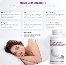 Boîte des capsules CELCLENE Magnésium Glycinate+