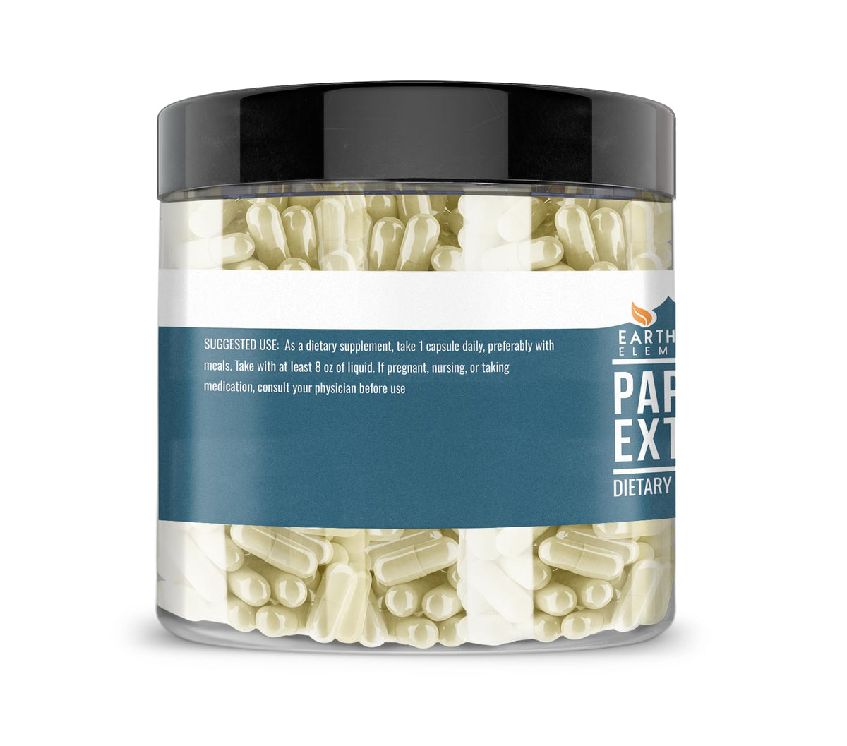 Boîte des capsules d'extrait de papaye Earthborn Elements