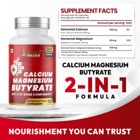 Boîte des capsules de Calcium et Magnésium Butyrate Humming Herbs