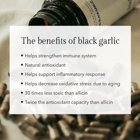 Boîte des capsules de gousses noires vieillies Think Remedy, dimensions 11,2 x 5,3 x 5,2 cm