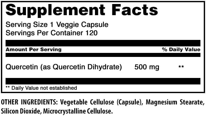 Boîte des capsules de Quercétine 500 mg d'Amazing Nutrition