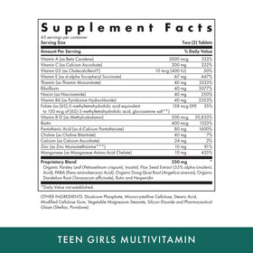 Boîte des Multivitamines MICHAEL'S pour adolescentes, vue de côté