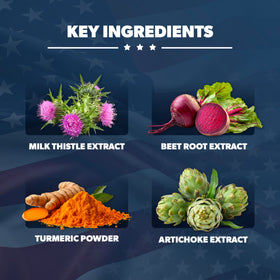 Boîte du complément alimentaire AMERICAN VITALITY Foie Nurture, vue latérale