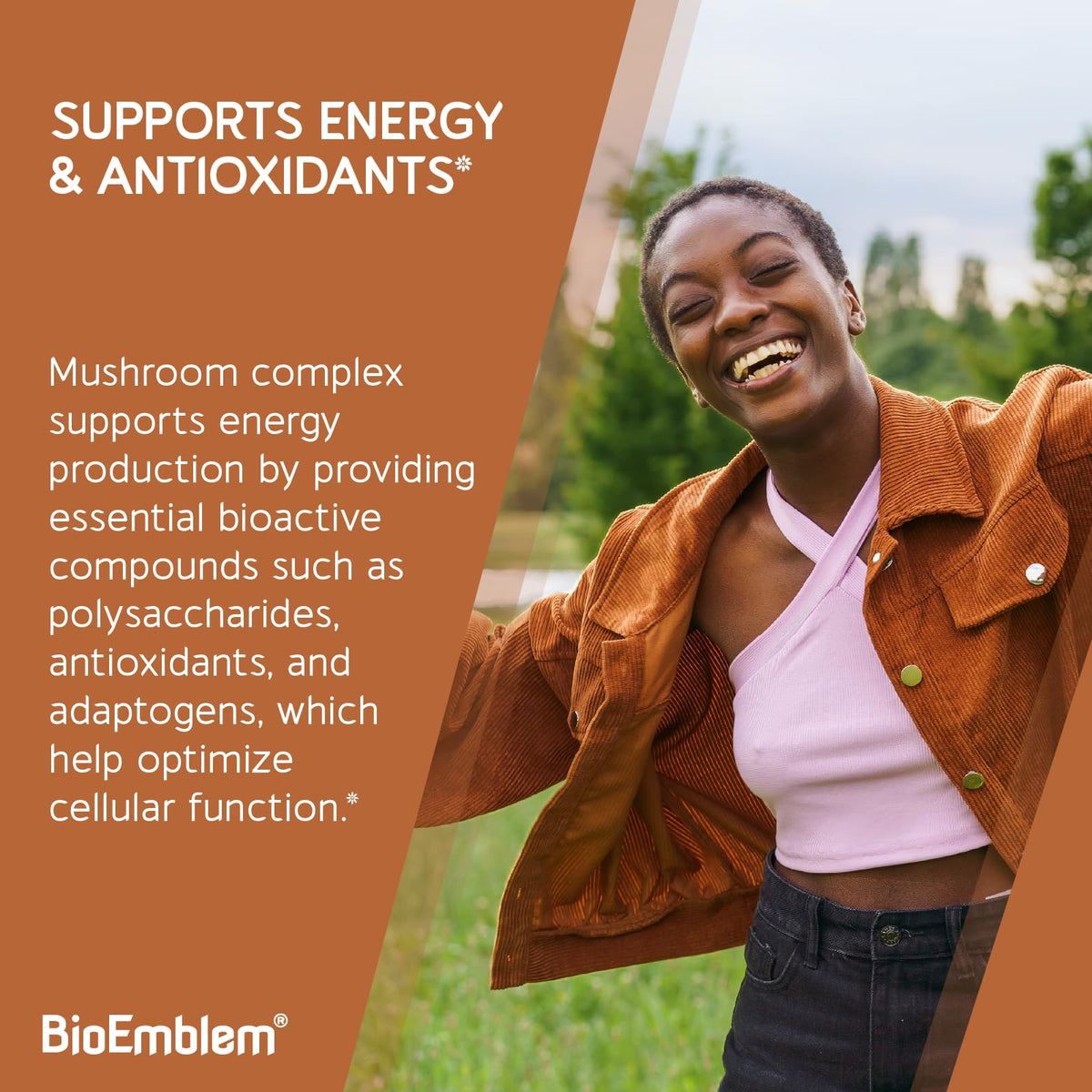 Boîte du Complexe de 7 Champignons BioEmblem avec capsules
