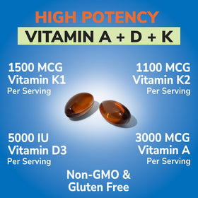 Boîte du Complexe de Vitamine K Vitalibre avec vitamines A et D3