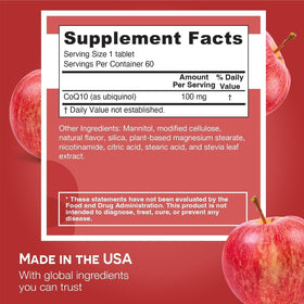 Boîte EZ Melts Ubiquinol 100 mg, 120 comprimés