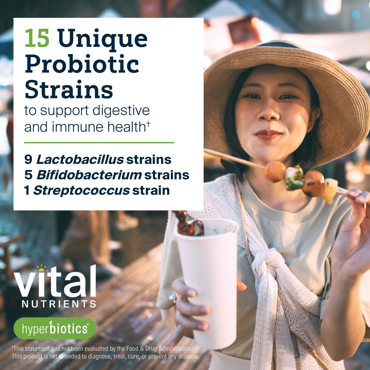 Boîte Hyperbiotics Pro-15 ouverte avec comprimés