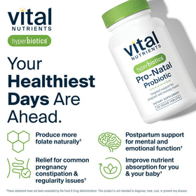 Boîte Hyperbiotics Pro-Natal ouverte avec comprimés visibles