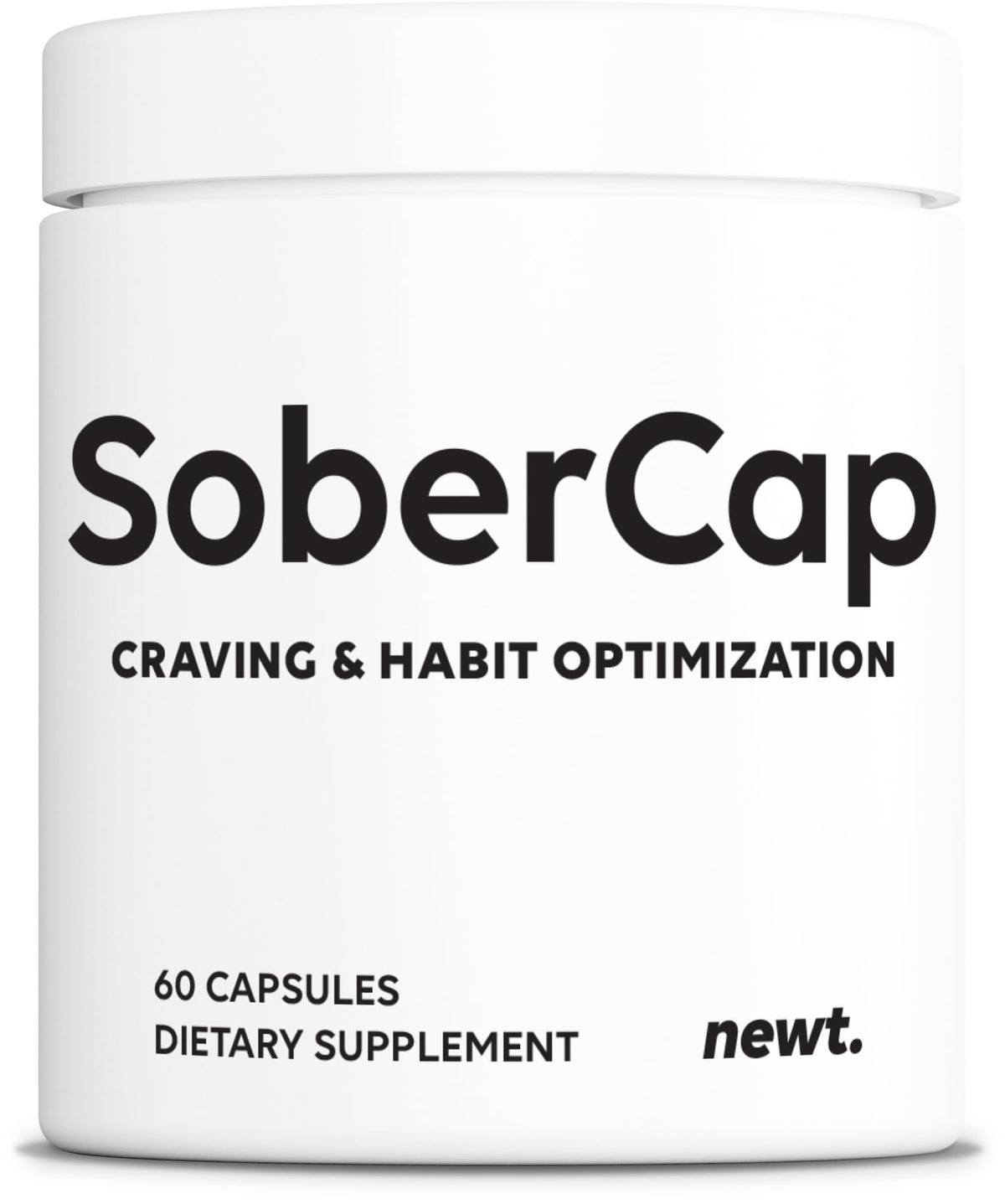 Boîte SoberCap™ de Newt avec 60 capsules sur fond blanc