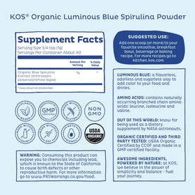 Bol d'açaï avec spiruline bleue KOS ajouté