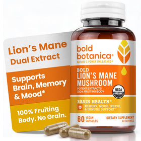 Bold Botanica Champignon Lion's Mane Bio extrait 60 gélules vue avant