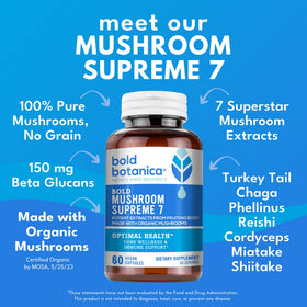 Bold Botanica Formule 7 Champignons étiquette et ingrédients