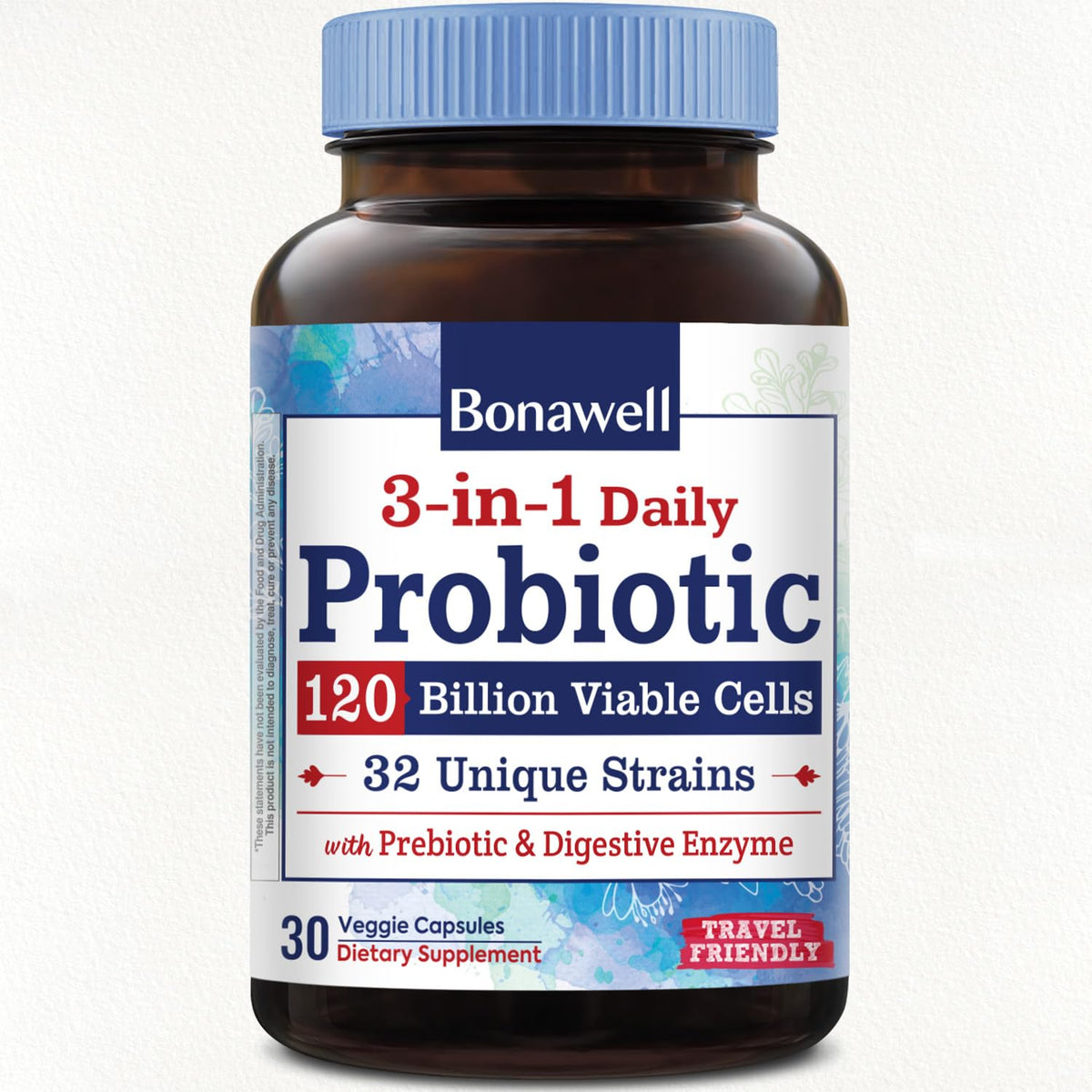 Bonawell Probiotiques 120 milliards CFU 32 souches gélules végétales