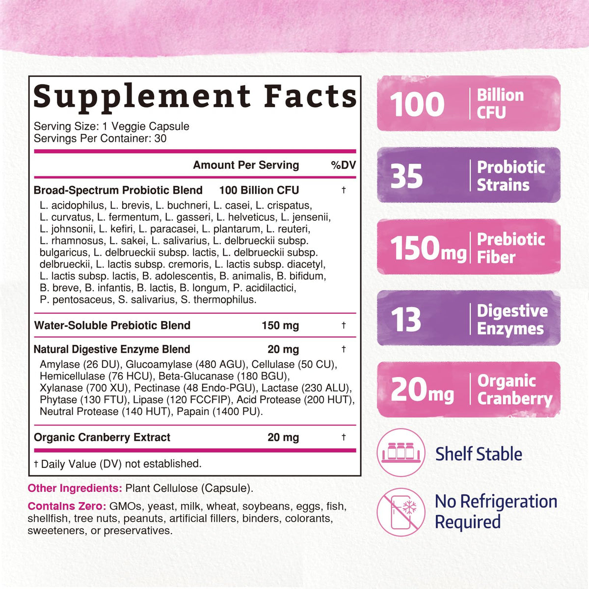 Bonawell Probiotiques Femmes 100B capsules végétales