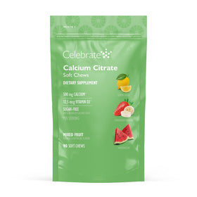 Bonbons à mâcher Calcium Citrate 500mg Celebrate, saveur fruits mix