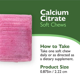 Bonbons à mâcher Calcium Citrate 500mg Celebrate, utilisation quotidienne
