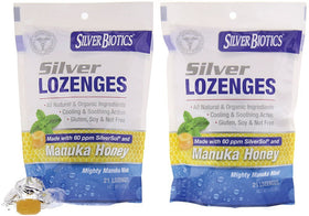 Bonbons Argent Biotiques American Biotech Labs avec Miel Manuka, emballage avant