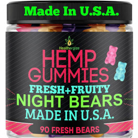 Bonbons au chanvre Healthergize 90 gummies en vue de face