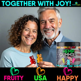 Bonbons au chanvre Healthergize sur une table, ambiance gourmande