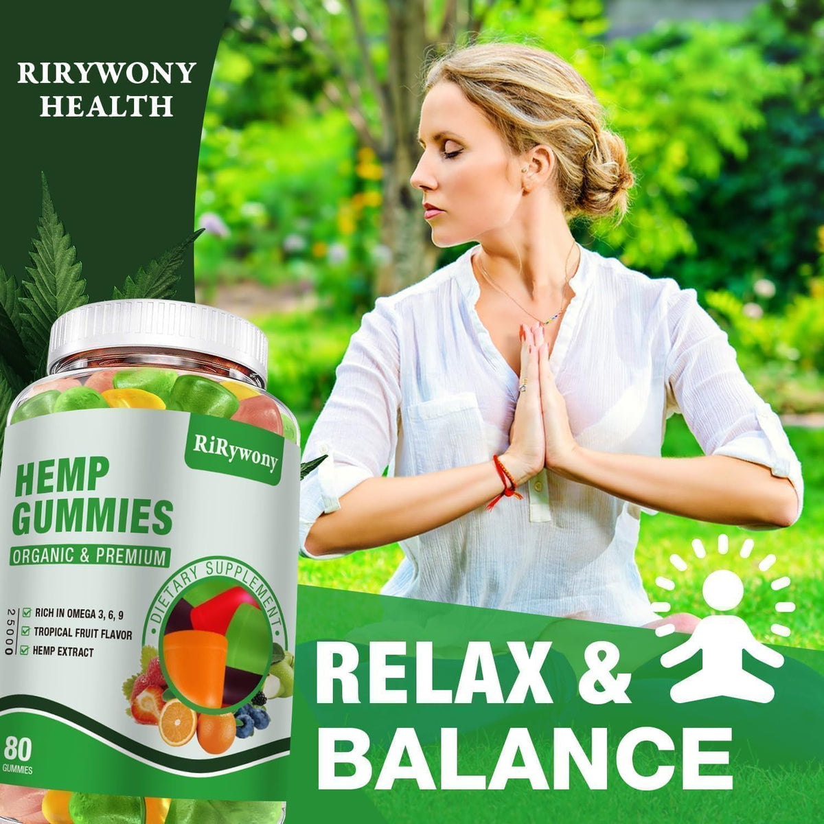 Bonbons au chanvre RiRywony dans un bol, présentation
