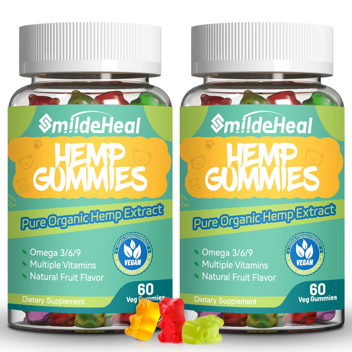 Bonbons au chanvre SmildeHeal vue avant avec emballage