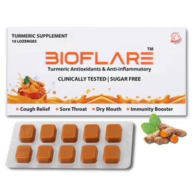 Bonbons au curcuma BIOFLARE, paquet de 10 unités, vue de face