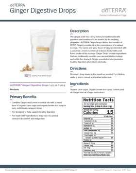 Bonbons au gingembre doTERRA avec ingrédients naturels
